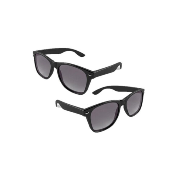 Hippe Party zonnebril - 10x stuks - zwart - plastic - UV400 - verkleedbril - carnaval/verkleed