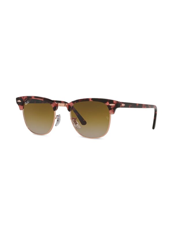 Ray-Ban Clubmaster zonnebril met D-montuur - Roze