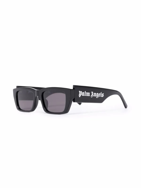 Palm Angels Eyewear Palm zonnebril met rechthoekig montuur - Zwart