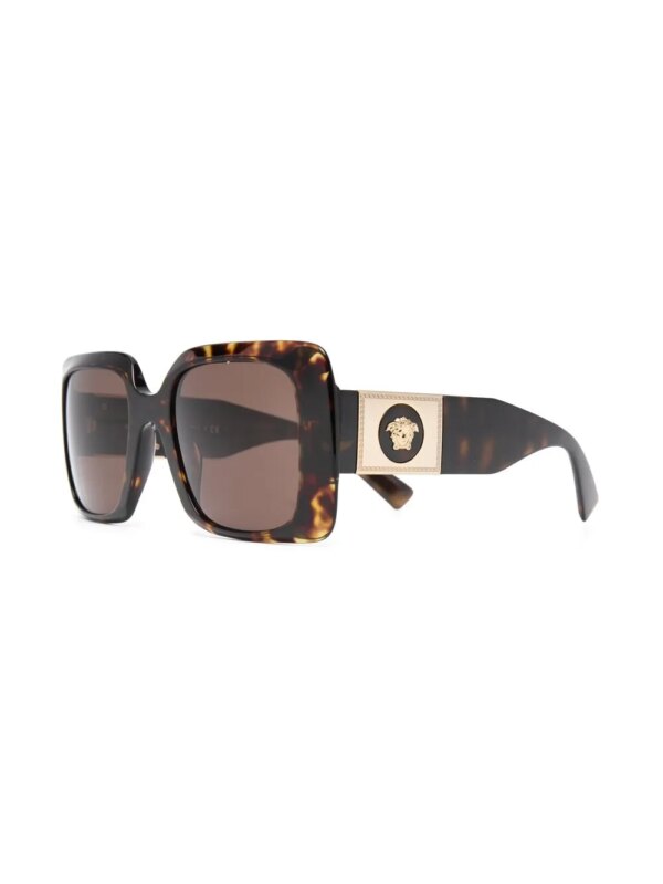 Versace Eyewear Zonnebril met vierkant montuur - Bruin