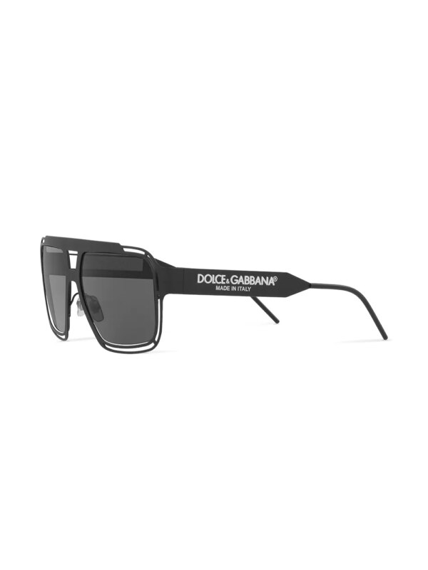 Dolce & Gabbana Eyewear Zonnebril met vierkant montuur - Zwart