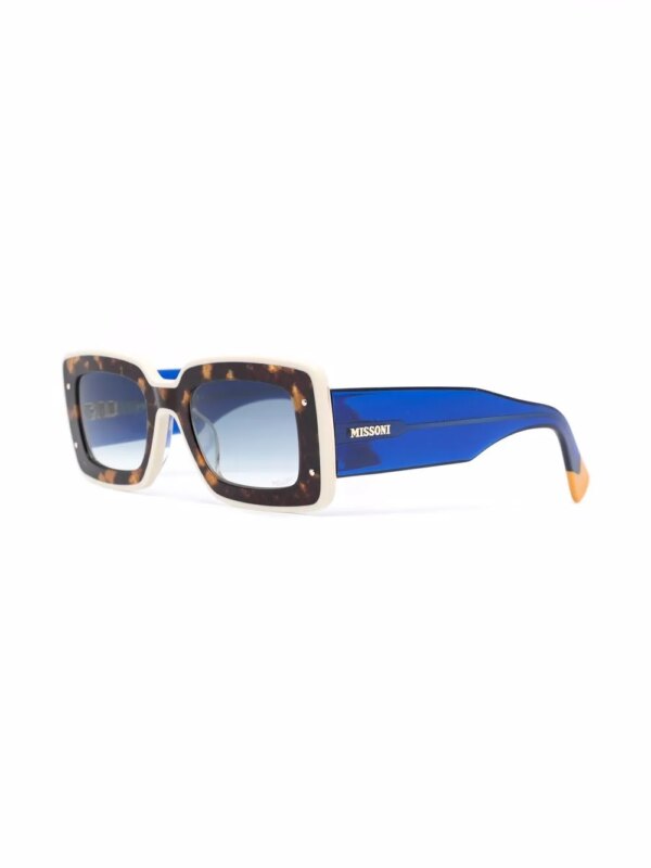 MISSONI EYEWEAR Zonnebril met schildpadschild design - Blauw