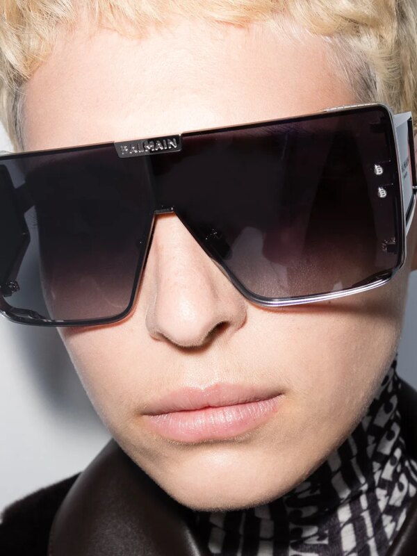 Balmain Eyewear Wonder Boy zonnebril met shield montuur - Zilver