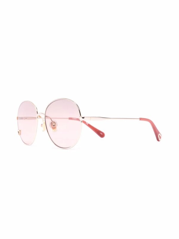 Chloé Kids Zonnebril met rond montuur - Roze