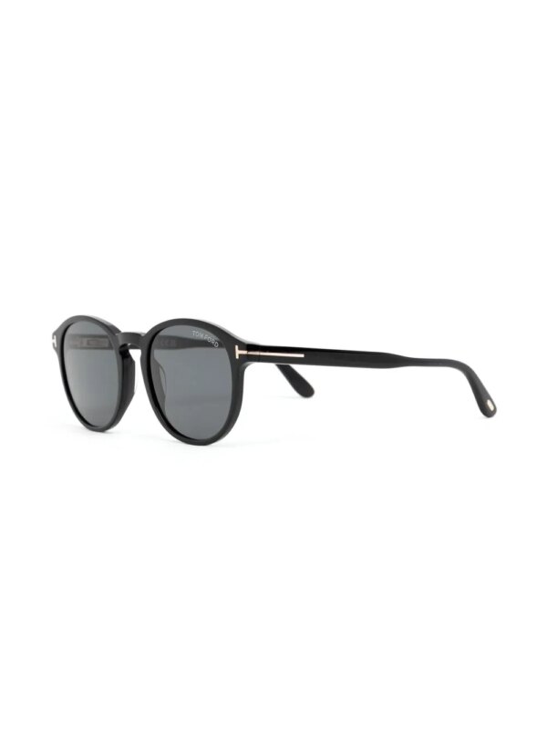 TOM FORD Eyewear Zonnebril met rond montuur - Zwart