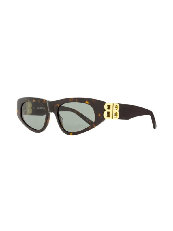 Balenciaga Eyewear Zonnebril met logoplakkaat - Bruin