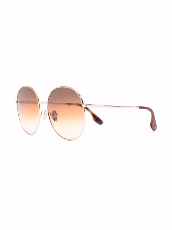 Victoria Beckham Eyewear Zonnebril met rond montuur - Goud
