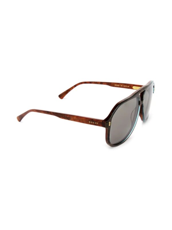 Gucci Eyewear Zonnebril met piloten montuur - Bruin