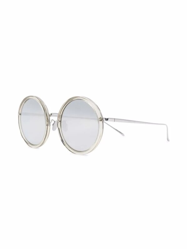 Linda Farrow Tracy C43 zonnebril met rond montuur - Goud