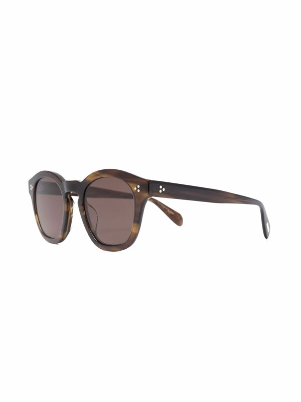 Oliver Peoples Zonnebril met schildpadschild design - Bruin