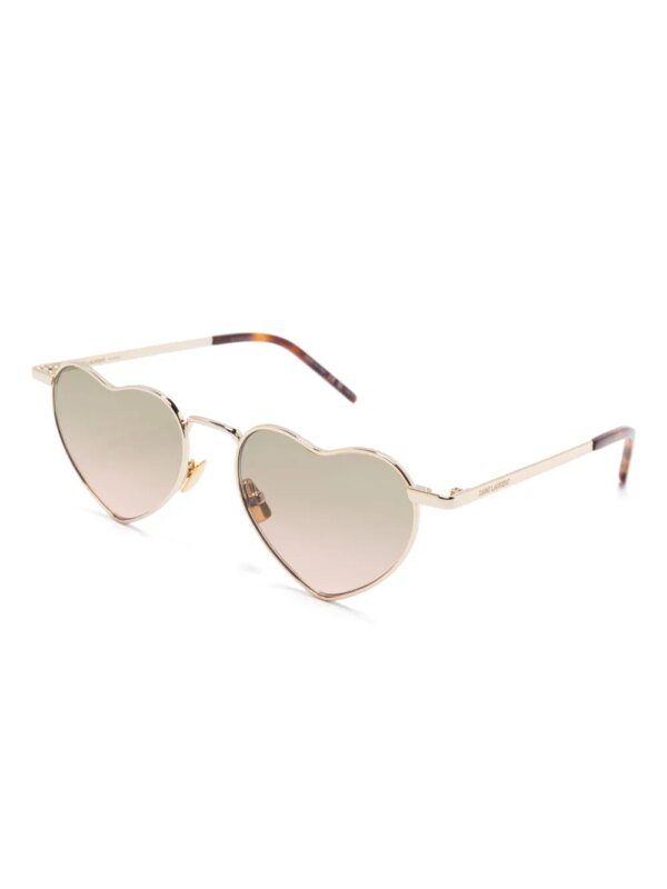 Saint Laurent Eyewear Zonnebril met hartvormig montuur - Goud