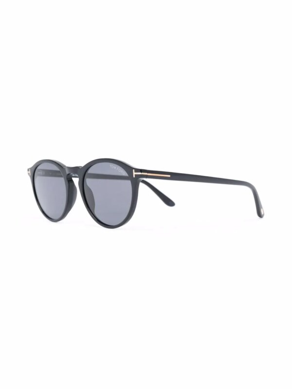 TOM FORD Eyewear Aurele zonnebril met rond montuur - Zwart