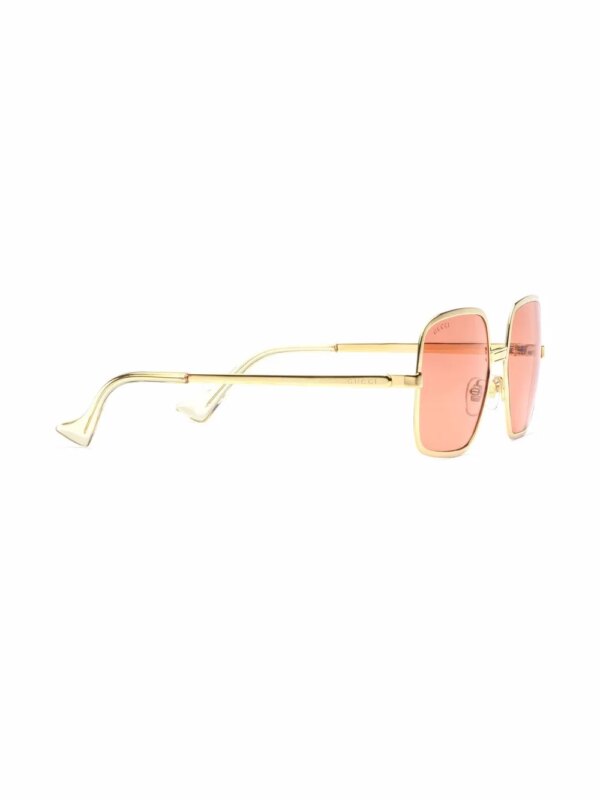 Gucci Eyewear Zonnebril met vierkant montuur - Rood