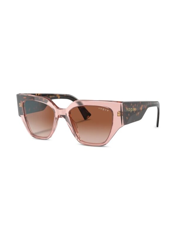 Vogue Eyewear Zonnebril met doorzichtig vierkant montuur - Roze