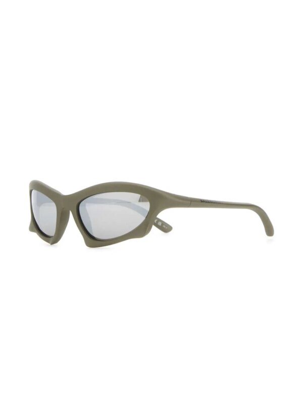 Balenciaga Eyewear Bat zonnebril met rechthoekig montuur - Zilver