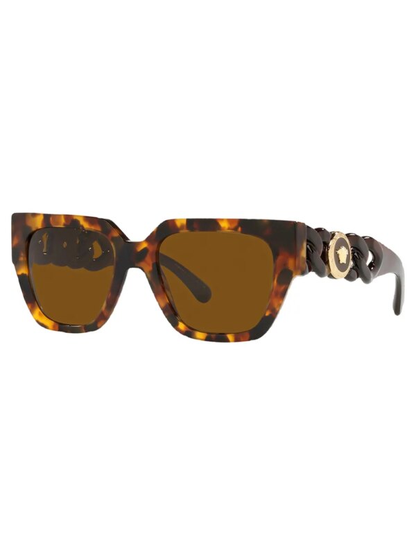 Versace Eyewear Zonnebril met schildpadschild design - Bruin