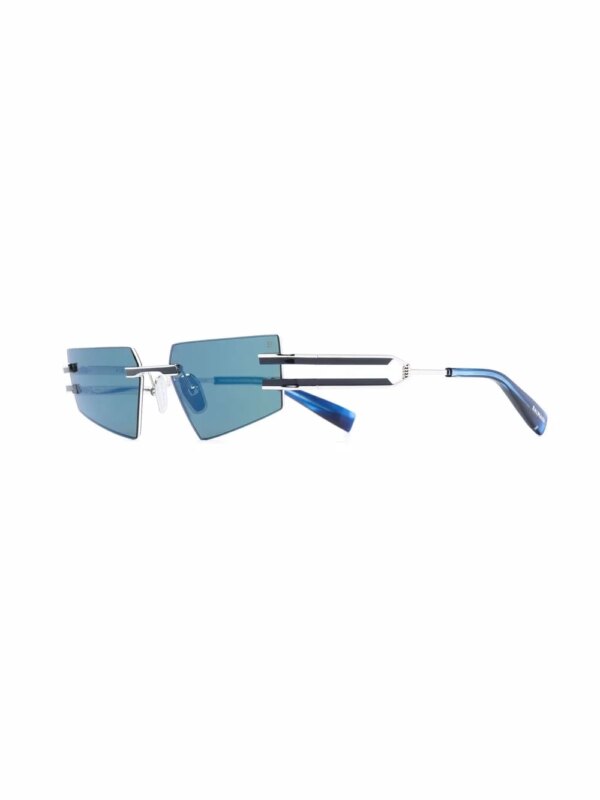 Balmain Eyewear Zonnebril met geometrisch montuur - Blauw