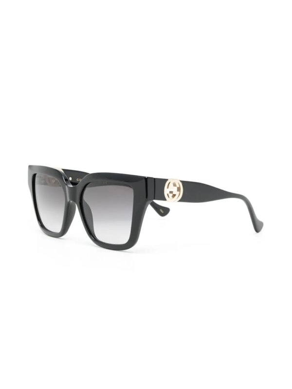Gucci Eyewear Zonnebril met vierkant montuur - Zwart