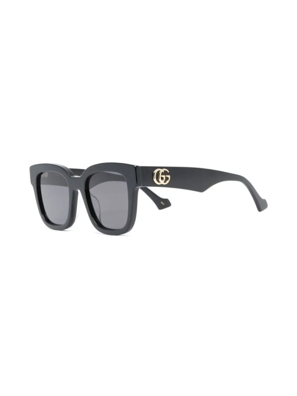 Gucci Eyewear Zonnebril met vierkant montuur - Zwart