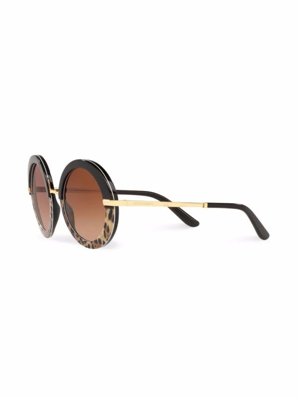 Dolce & Gabbana Eyewear Zonnebril met rond montuur - Bruin