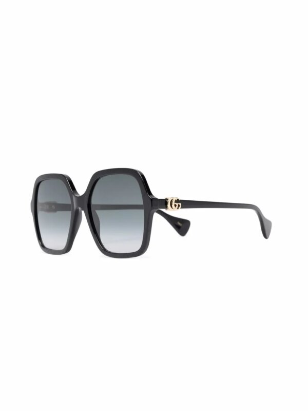 Gucci Eyewear Zonnebril met oversized montuur - Zwart