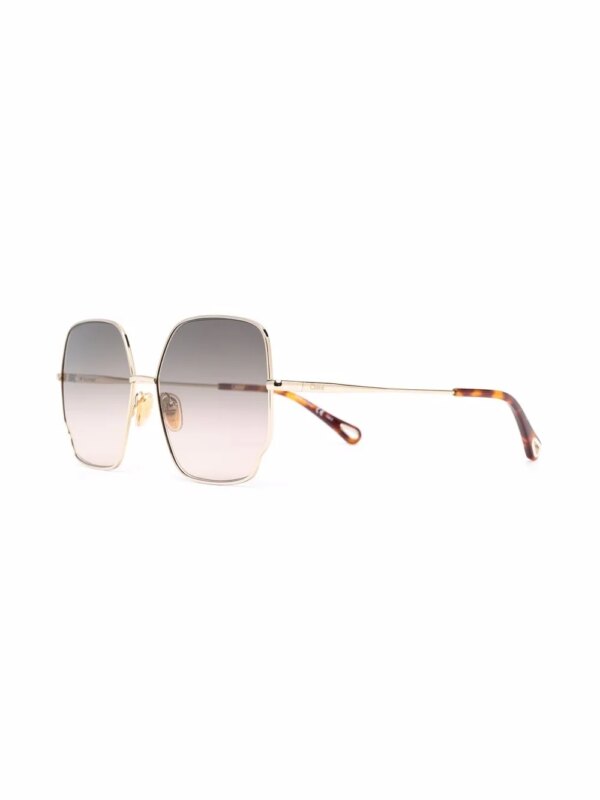 Chloé Eyewear Zonnebril met oversized montuur - Goud