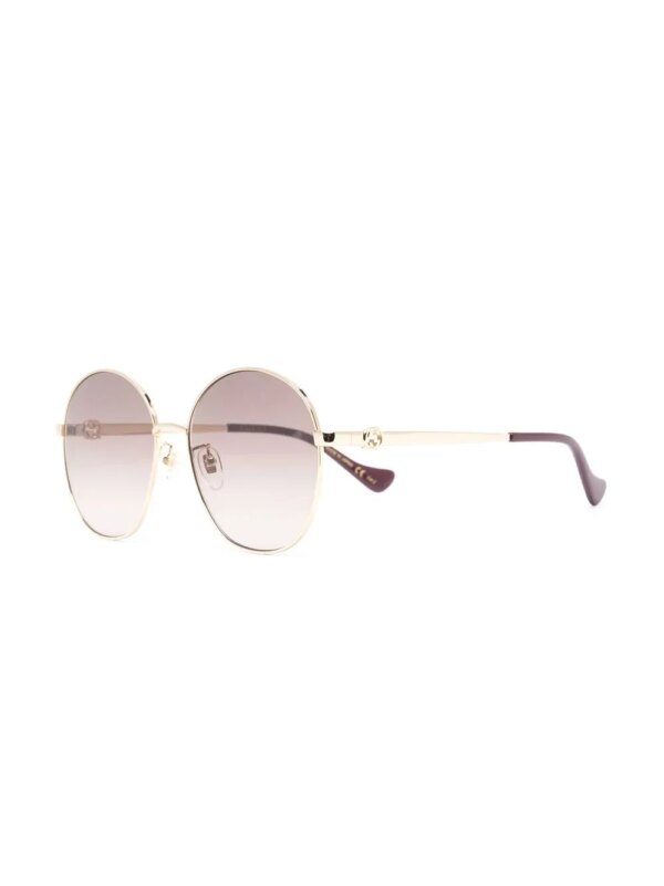 Gucci Eyewear Zonnebril met vierkant montuur - Goud