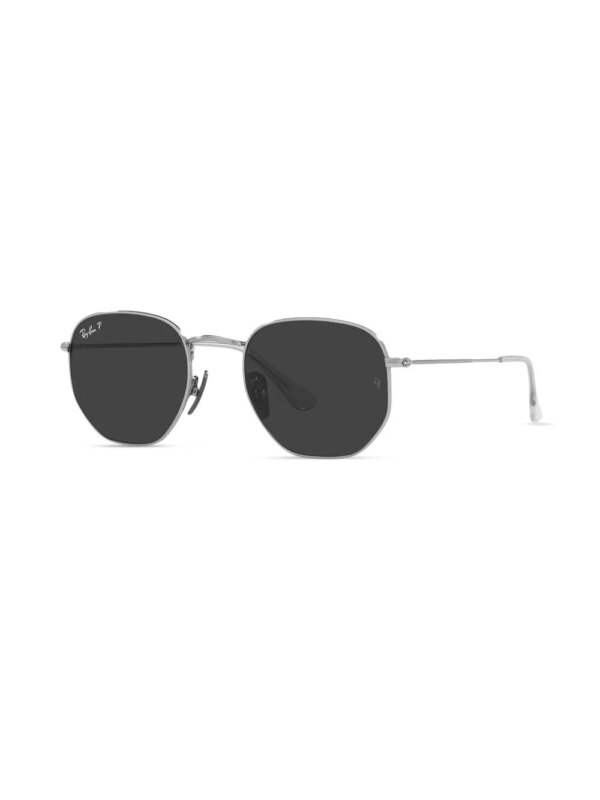 Ray-Ban Zonnebril met zeshoekig montuur - Zilver