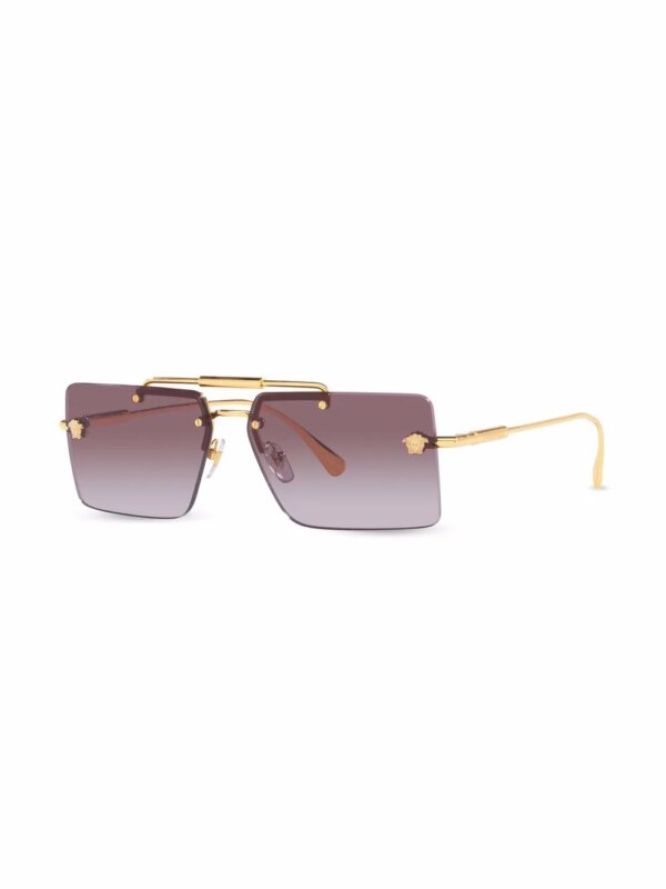 Versace Eyewear Zonnebril met logoplakkaat - Goud