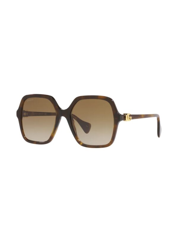 Gucci Eyewear Zonnebril met vierkant montuur - Bruin