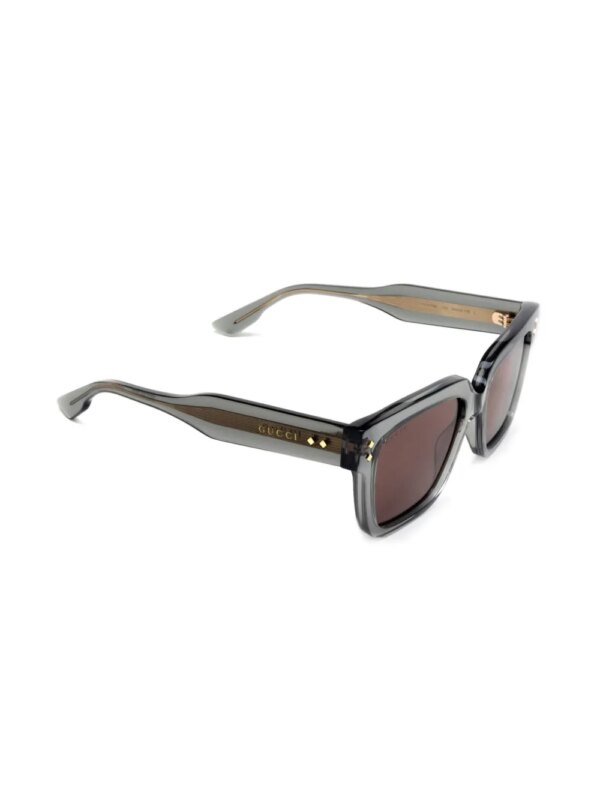 Gucci Eyewear Zonnebril met vierkant montuur - Grijs