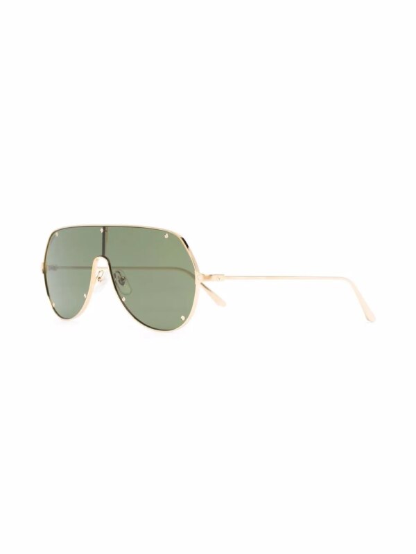 Cartier Eyewear Zonnebril met masker montuur - Goud