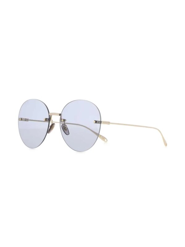 Gucci Eyewear Zonnebril met rond montuur - Goud