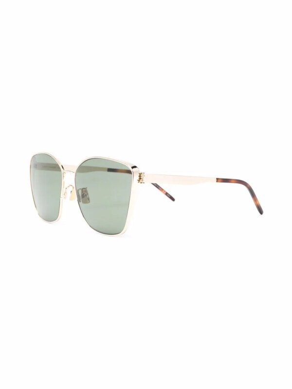 Saint Laurent Eyewear Zonnebril met vierkant montuur - Goud