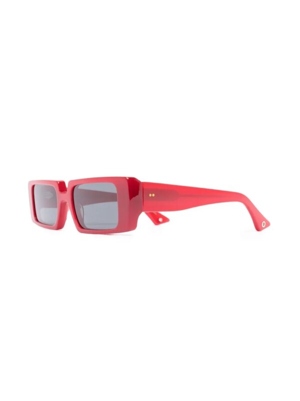 G.O.D Eyewear Zonnebril met vierkant montuur - Rood