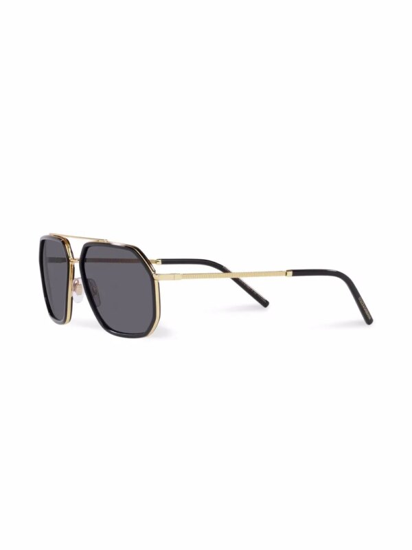 Dolce & Gabbana Eyewear Zonnebril met zeshoekig montuur - Zwart