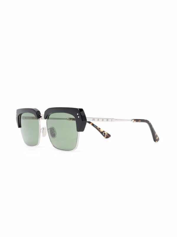 Marni Eyewear Zonnebril met logo-reliëf - Zilver