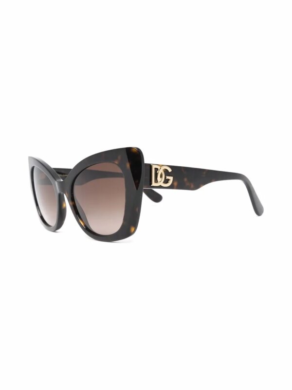 Dolce & Gabbana Eyewear Zonnebril met cat-eye montuur - Zwart