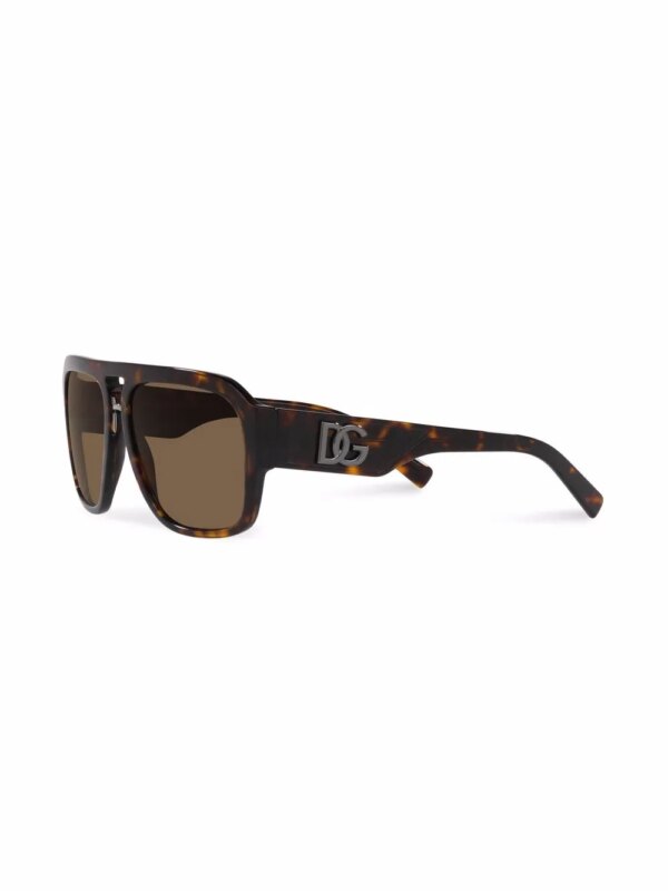 Dolce & Gabbana Eyewear DG zonnebril met gekruiste montuur - Bruin