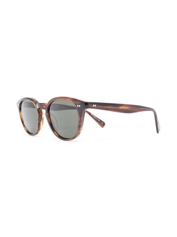 Oliver Peoples Zonnebril met schildpadschild design - Bruin