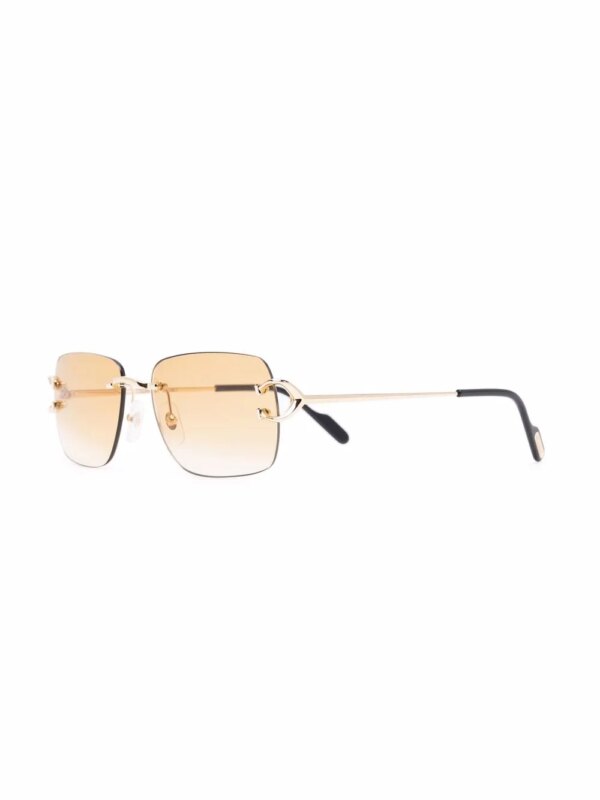 Cartier Eyewear Zonnebril met vierkant montuur - Goud