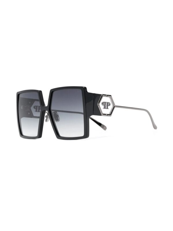 Philipp Plein Eyewear Zonnebril met oversized vierkant montuur - Zwart