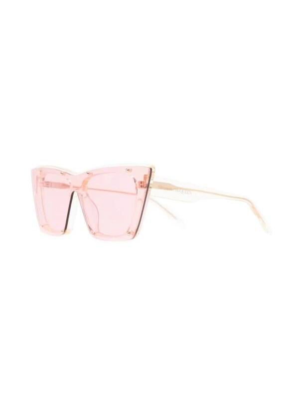 Alexander McQueen Eyewear Zonnebril met cat-eye montuur - Geel