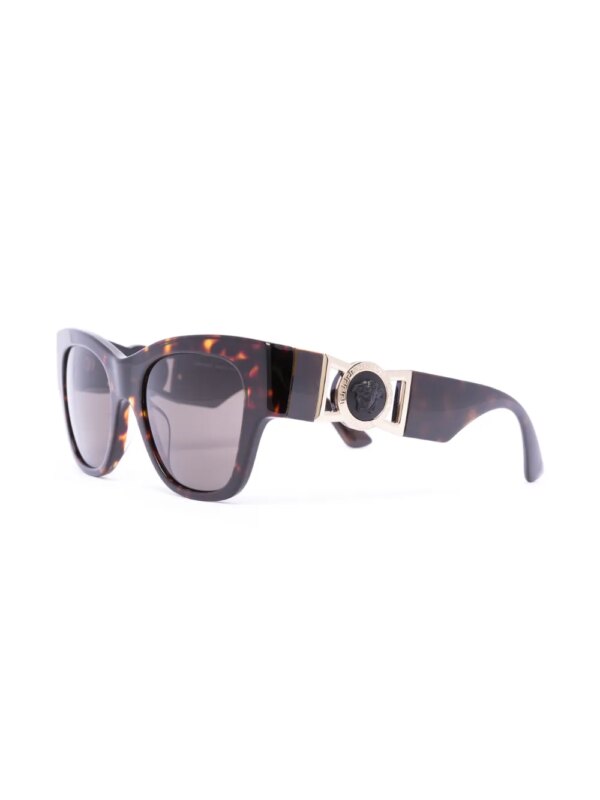 Versace Eyewear Zonnebril met rond montuur - Bruin