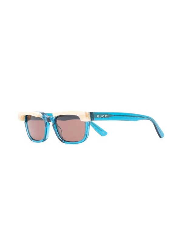 Gucci Eyewear Zonnebril met 3D-detail - Blauw