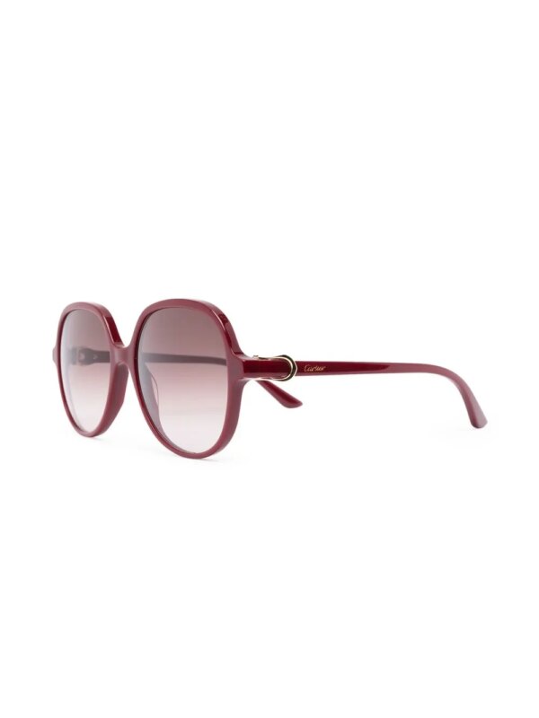 Cartier Eyewear CT0350S zonnebril met oversized montuur - Rood