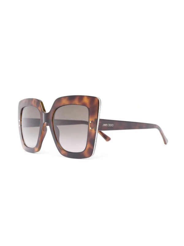 Jimmy Choo Eyewear Zonnebril met schildpadschild design - Bruin