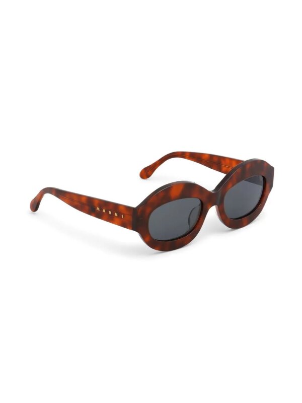 Marni Eyewear Zonnebril met rond montuur - Bruin