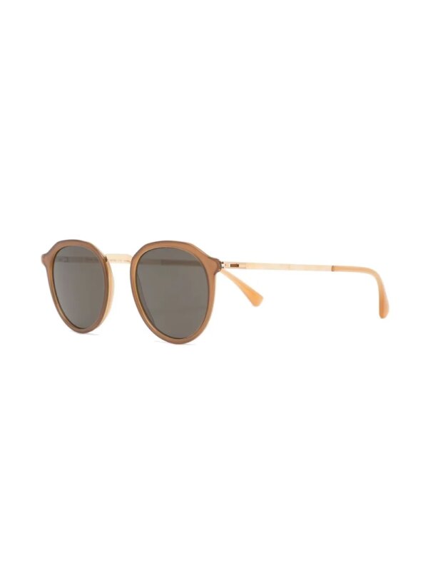 Mykita Zonnebril met rond montuur - Geel