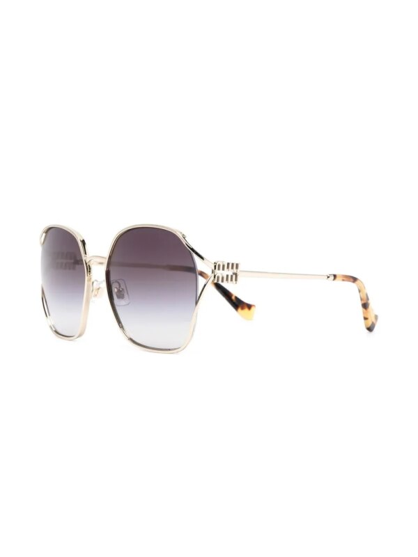 Miu Miu Eyewear Zonnebril met oversized montuur - Goud